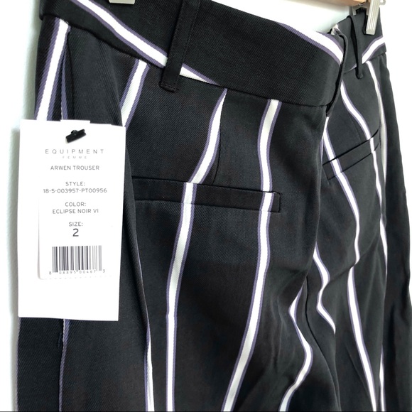 Equipment Arwen Striped Twill Wide-leg Pants - Picture 9 of 10